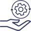 Icon - MAB2, processing data by experts assisted by AI/ML